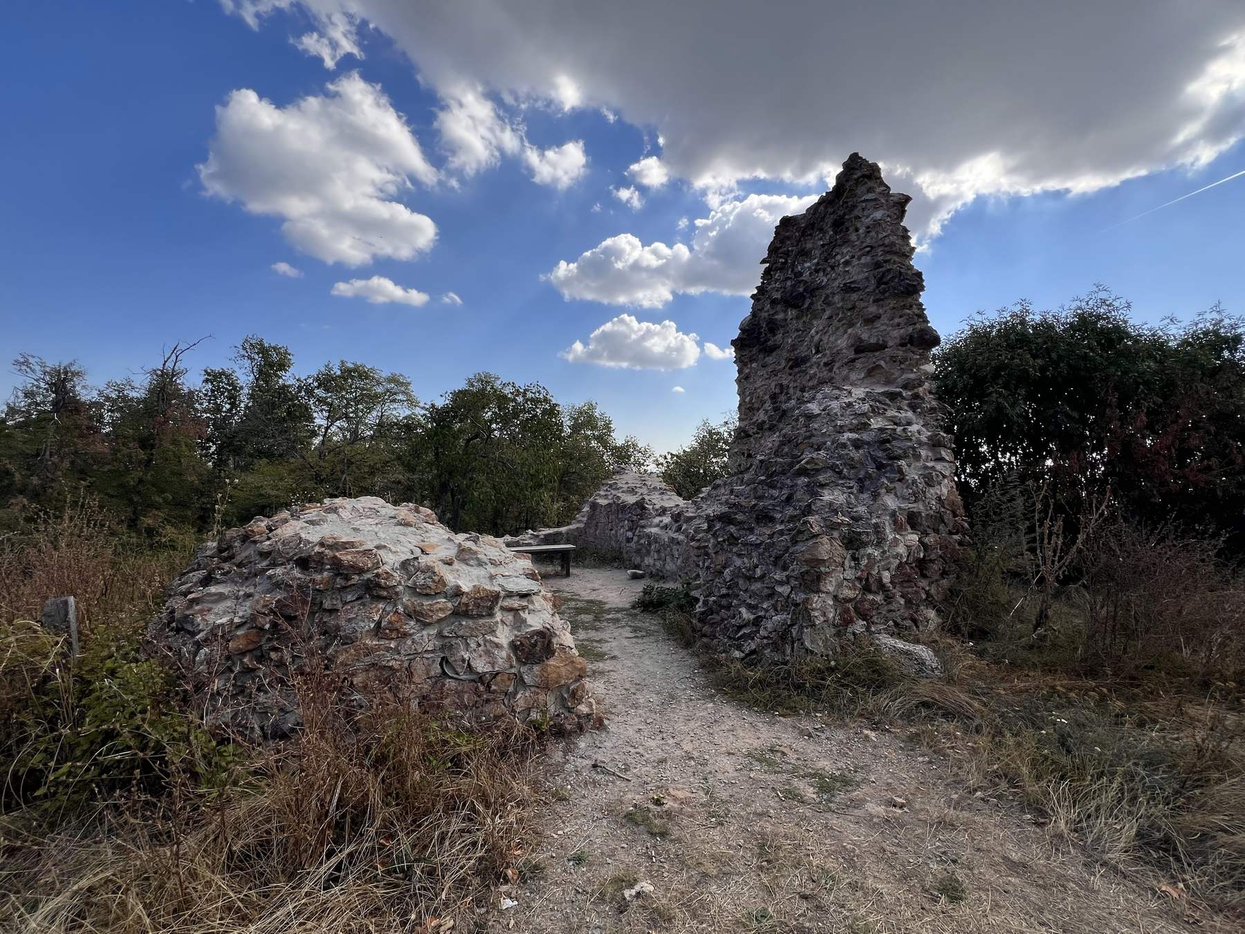 Remains of the fortress walls at Vrdnik Tower